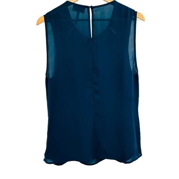 Laundry by Shelli Segal dark teal sleeveless dress/work top size 14 - Picture 3 of 6